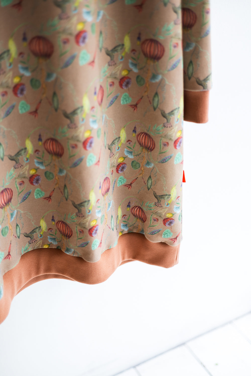 Women organic cotton sweat long dress.