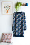 Women organic cotton sweat long dress.