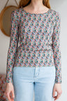 Women organic cotton stretch jersey long sleeve t-shirt.