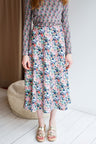 Women organic cotton sweat flared long skirt.