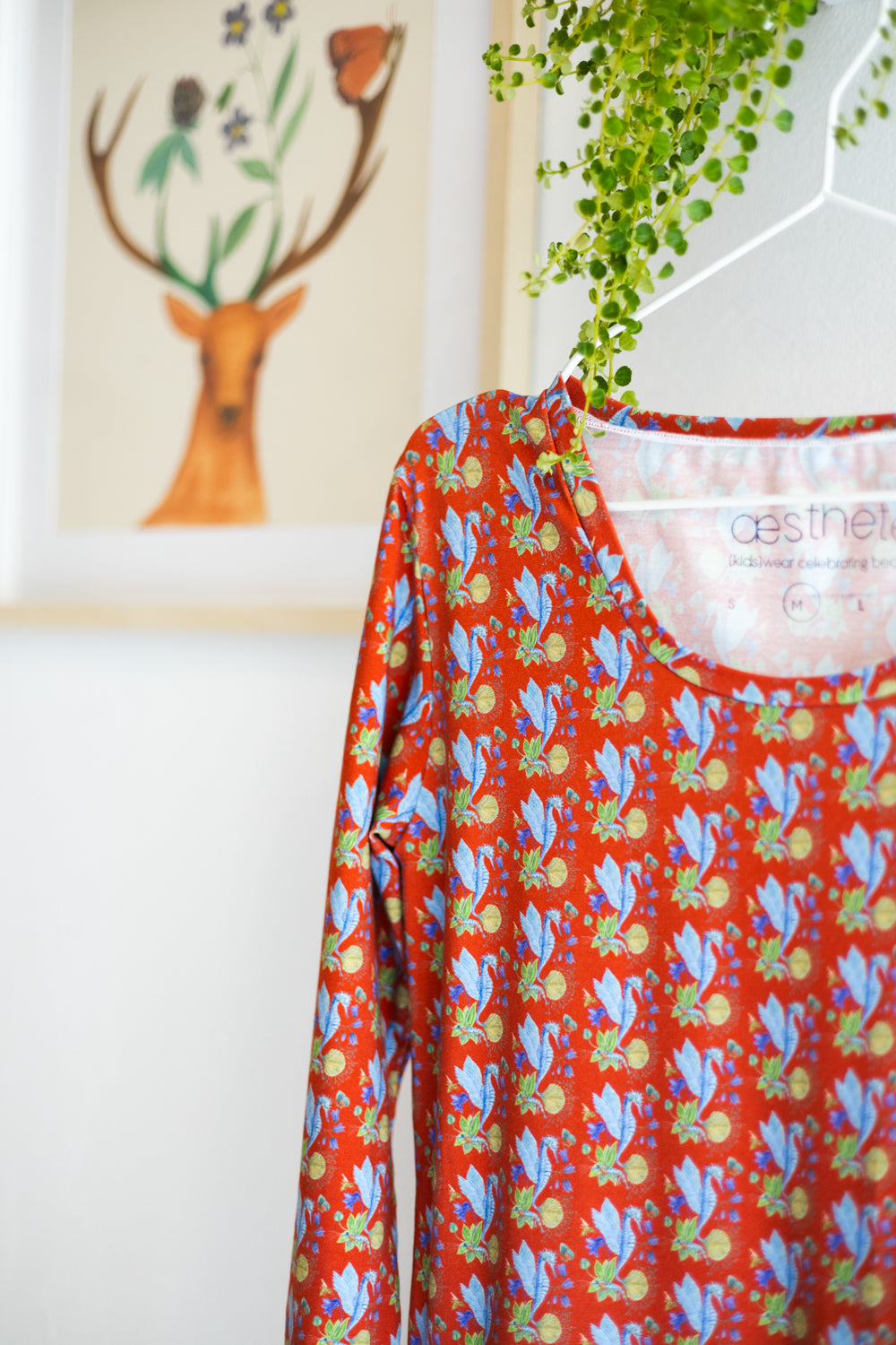 Women organic cotton stretch jersey long dress.