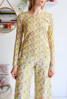 Organic cotton stretch jersey long sleeve women t-shirt.