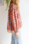 Women organic cotton round neck oversized sweatshirt.