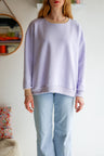 Women organic cotton round neck oversized sweatshirt.