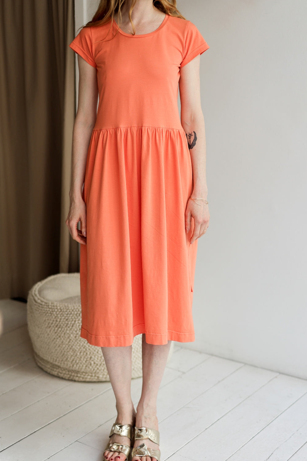 Women organic cotton stretch jersey summer dress.