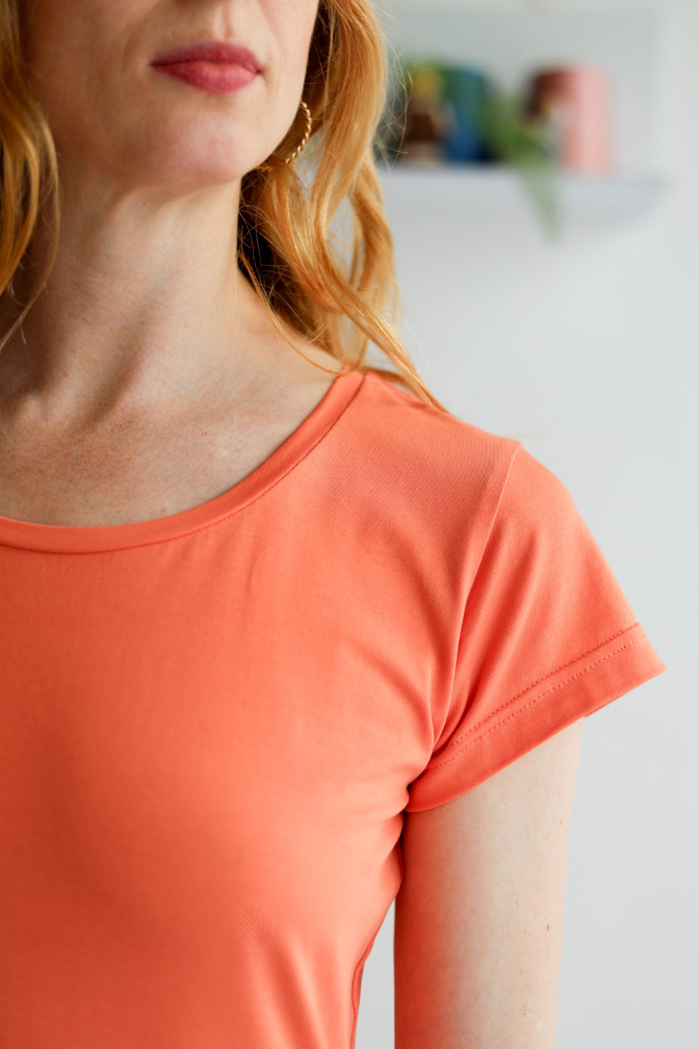 Women organic cotton stretch jersey summer dress.