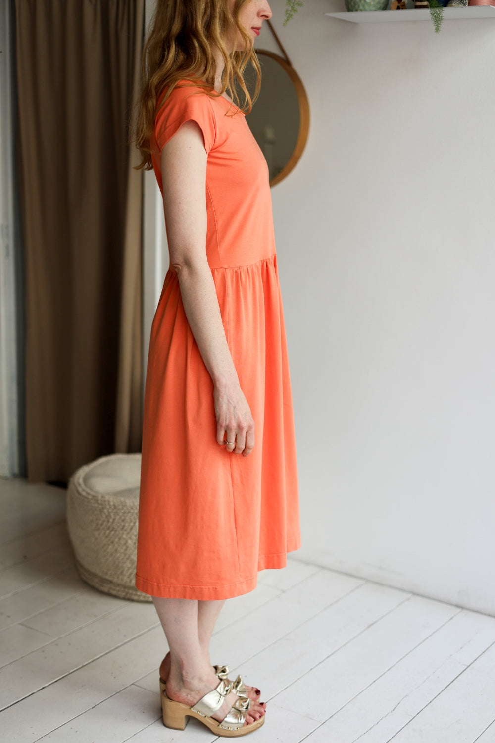 Women organic cotton stretch jersey summer dress.