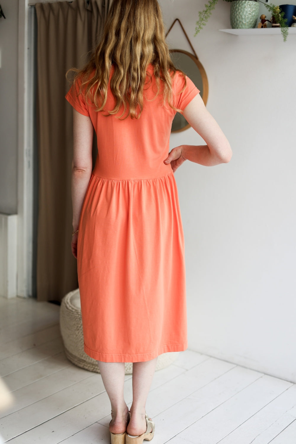 Women organic cotton stretch jersey summer dress.