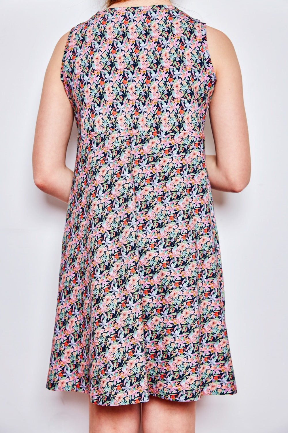 Kids organic cotton stretch jersey slip dress.