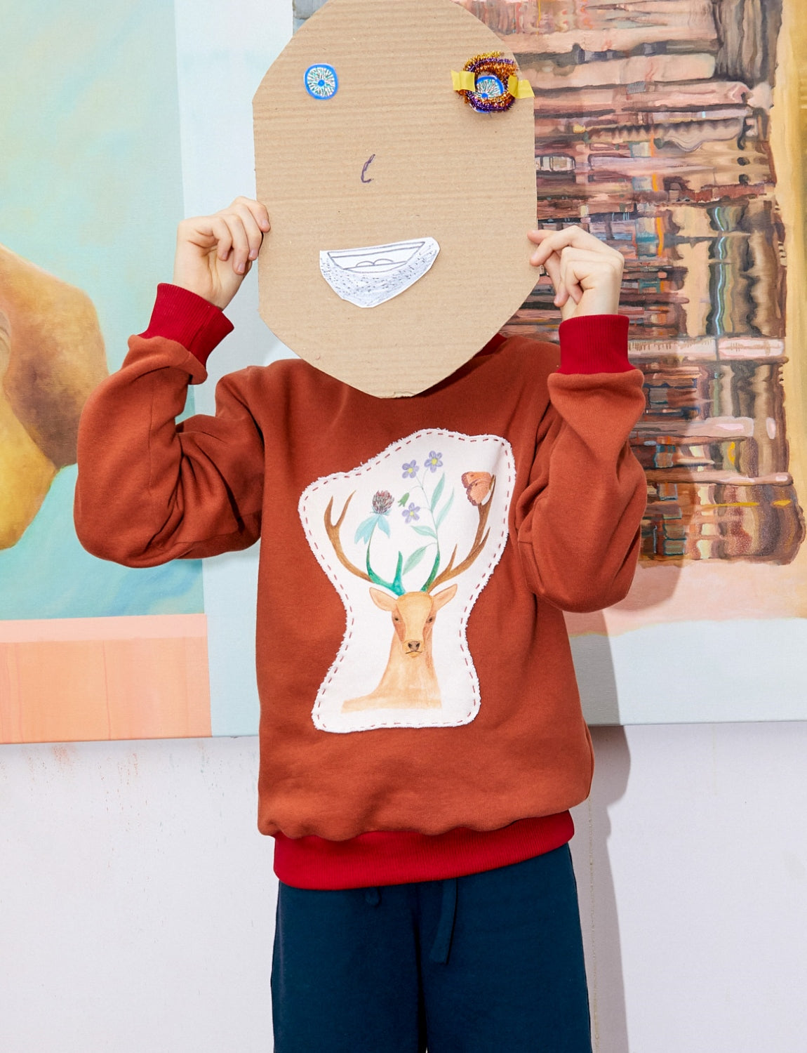 Kids unisex organic cotton sweatshirt.