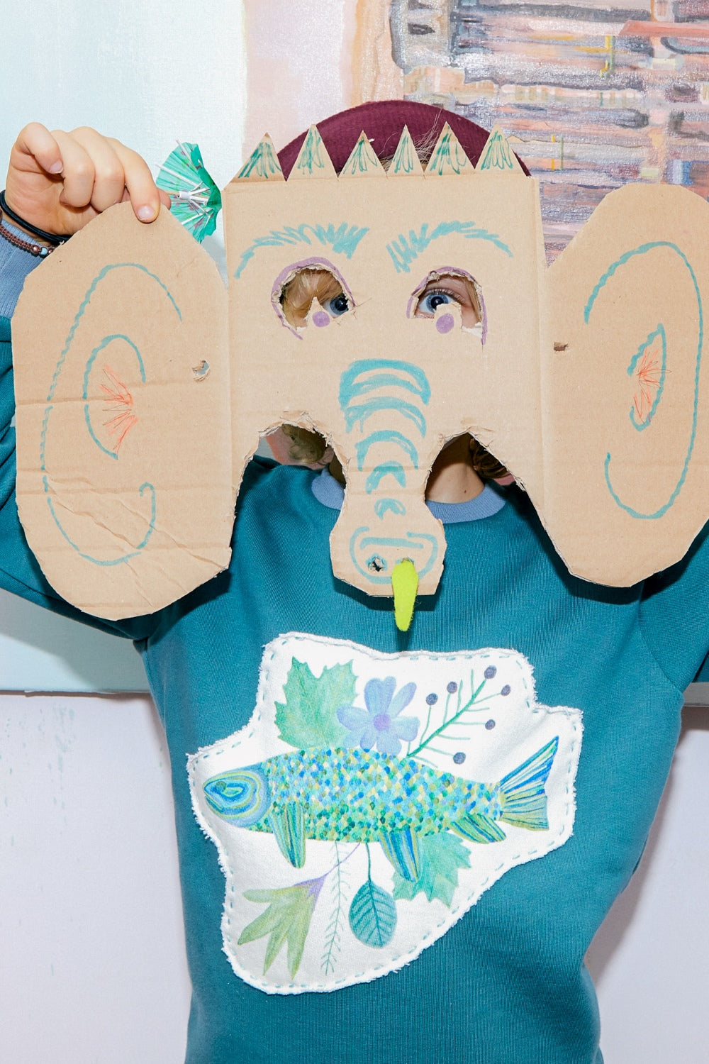 Kids unisex organic cotton sweatshirt.