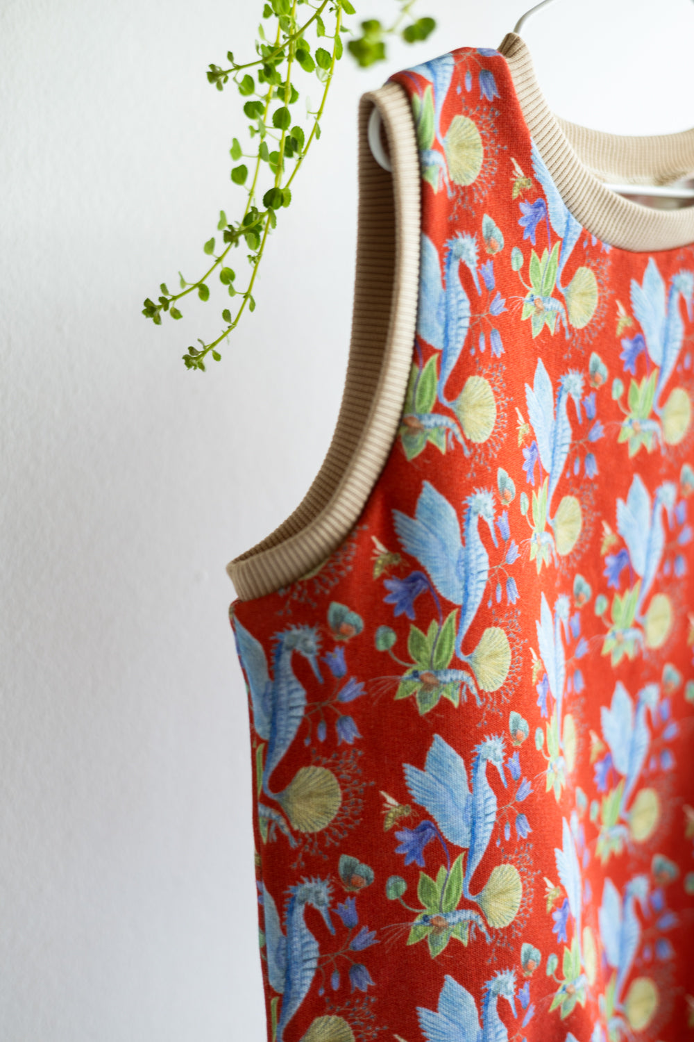 10 year old boy wearing an aesthete-(kids)wear printed organic cotton outfit.