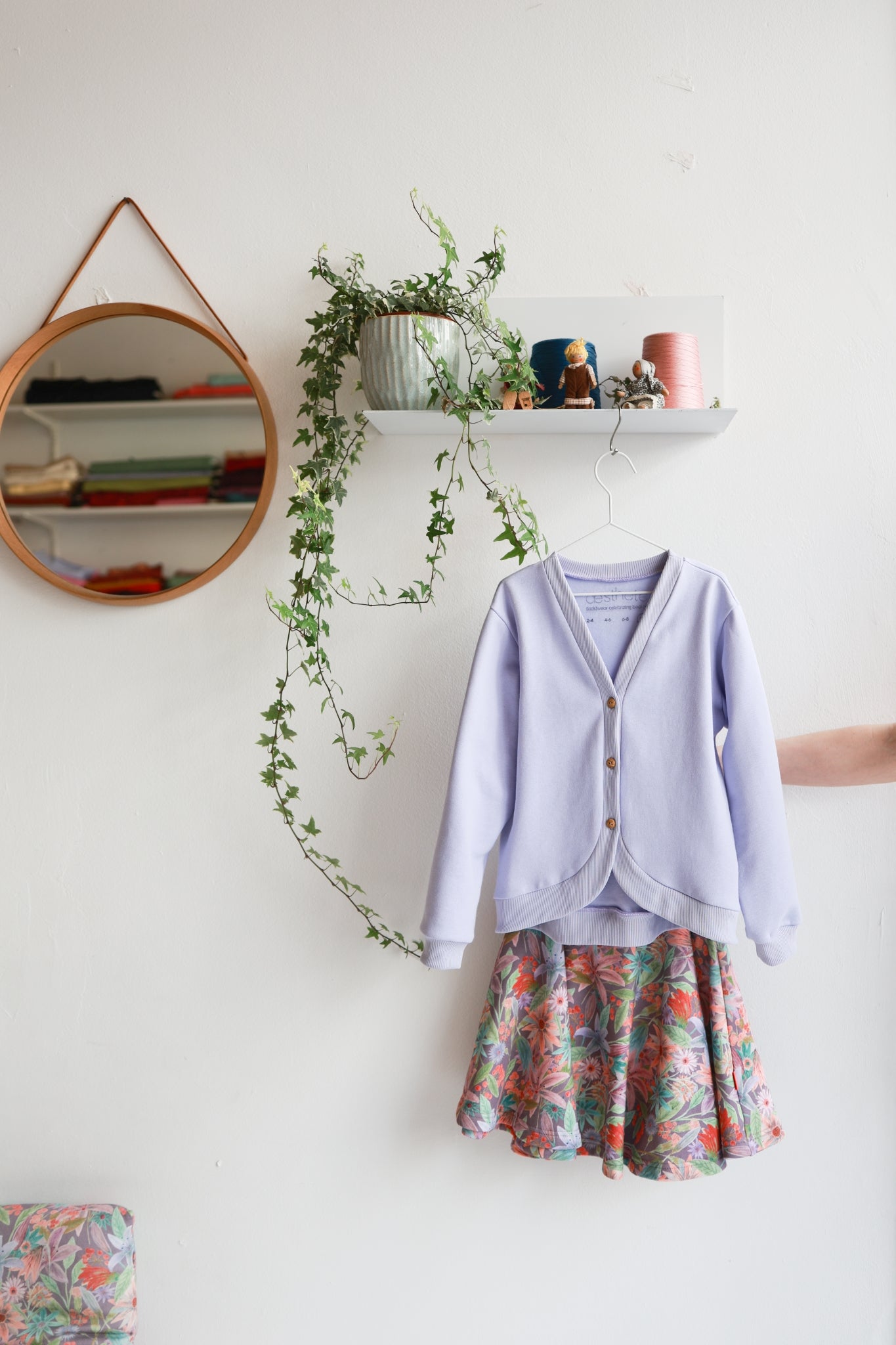 Kids organic cotton oversized cardigan.