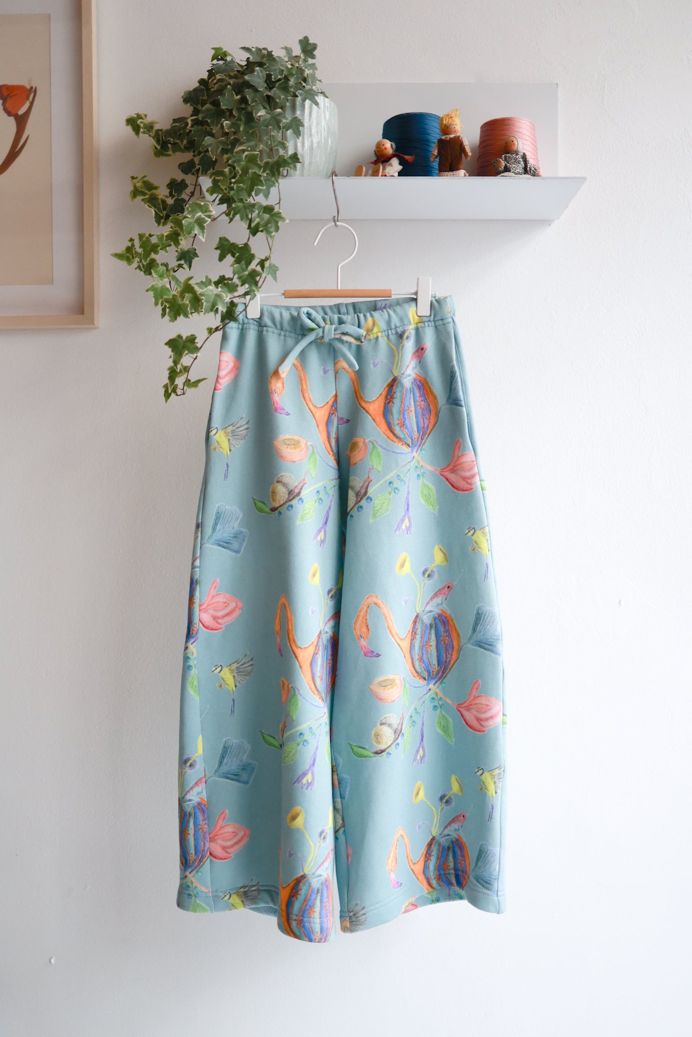 Organic cotton extra wide and long kids pants.