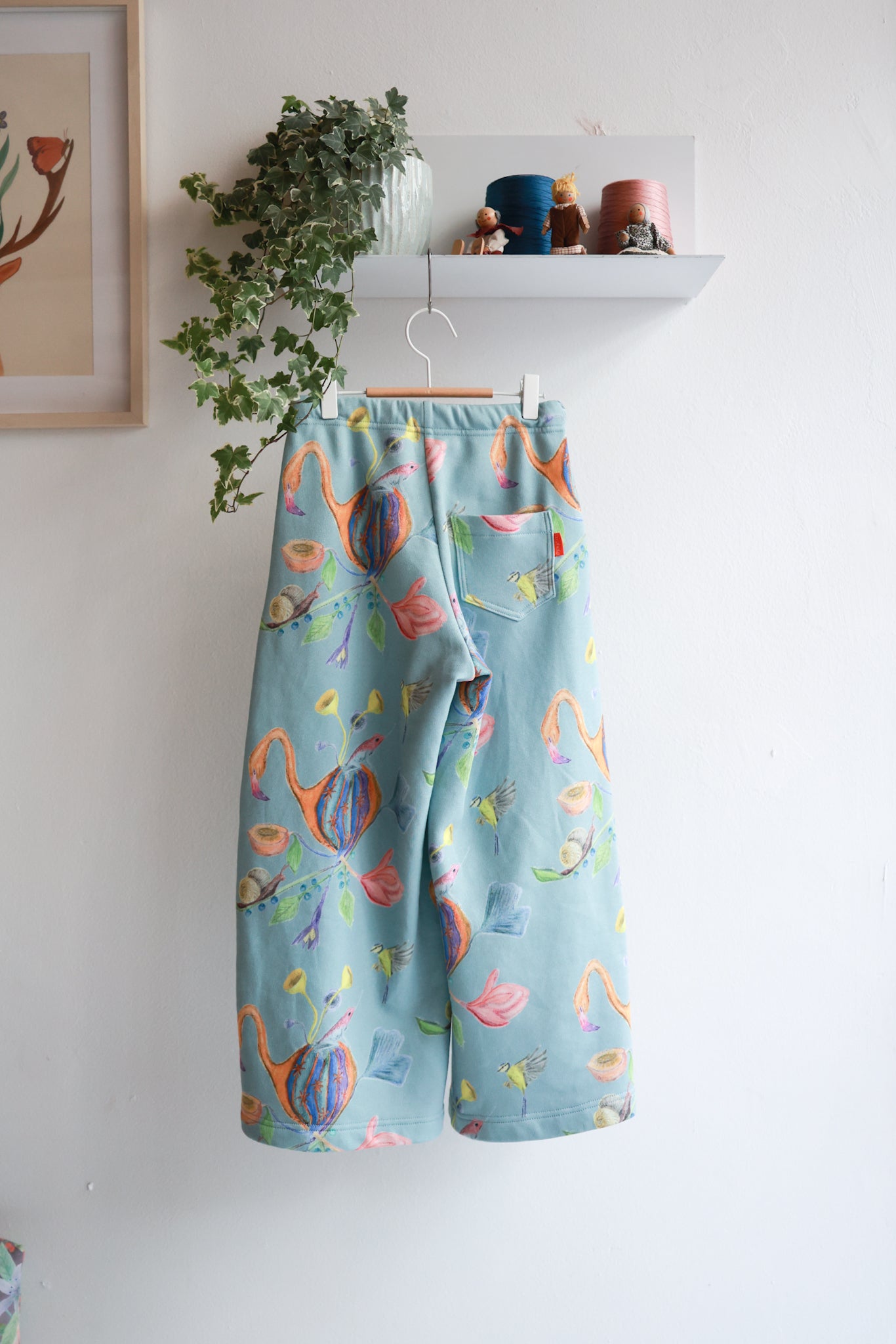 Organic cotton extra wide and long kids pants.