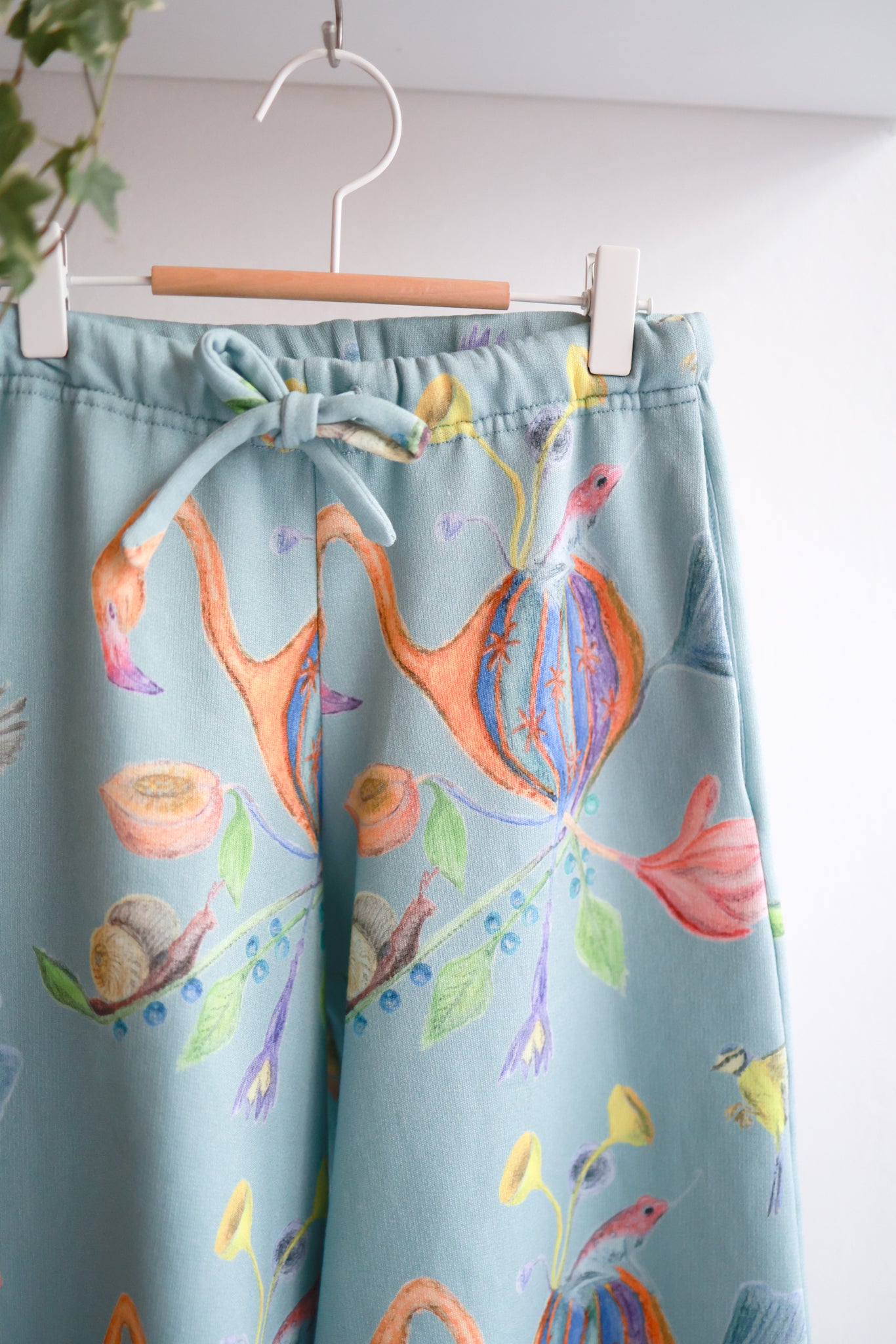 Organic cotton extra wide and long kids pants.