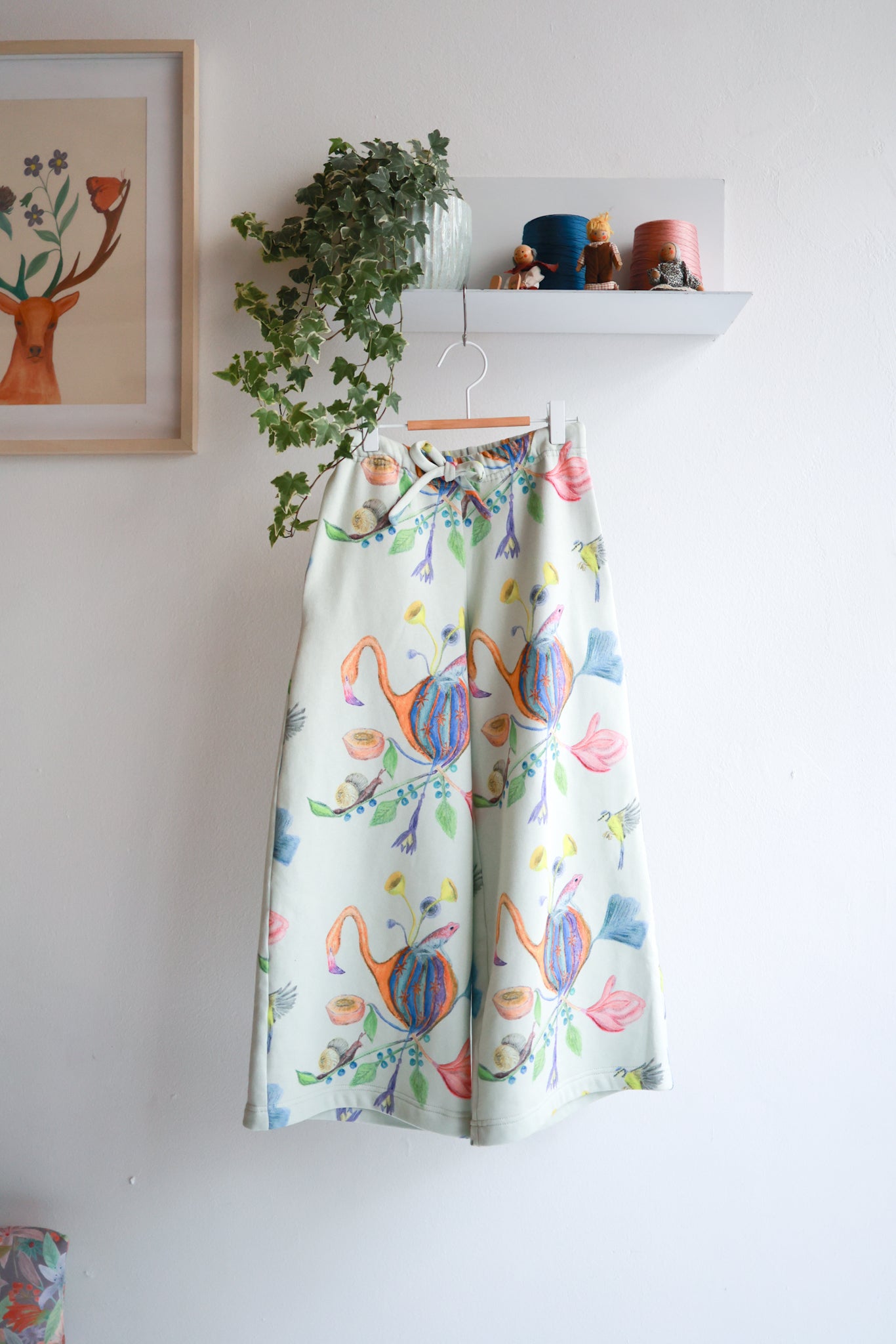Organic cotton extra wide and long kids pants.