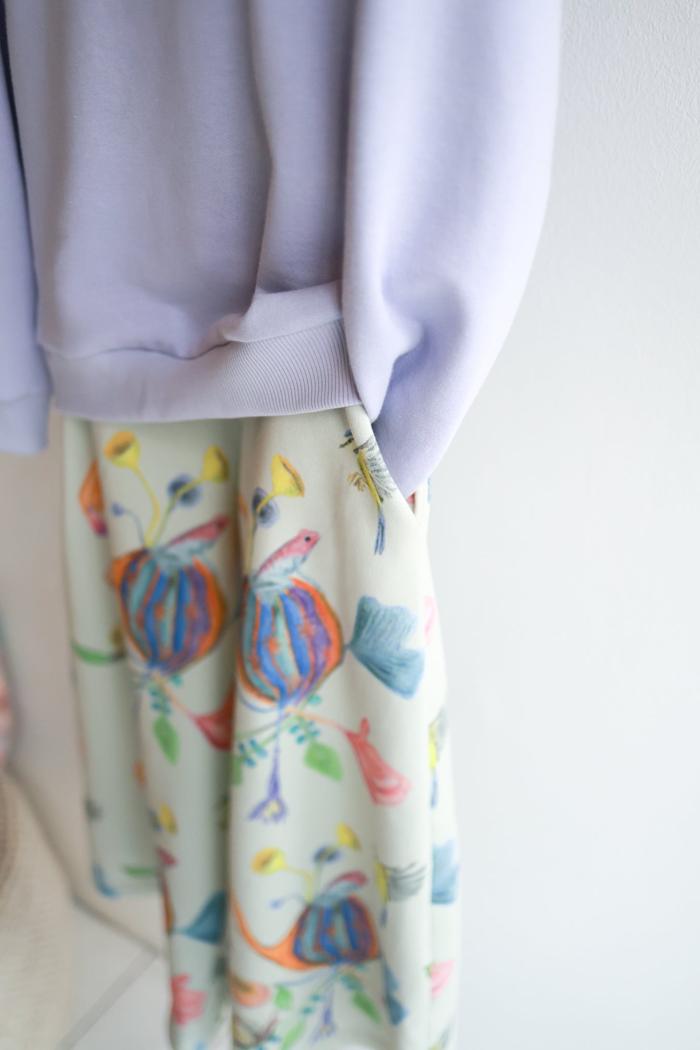 Organic cotton extra wide kids pants and sweatshirt.