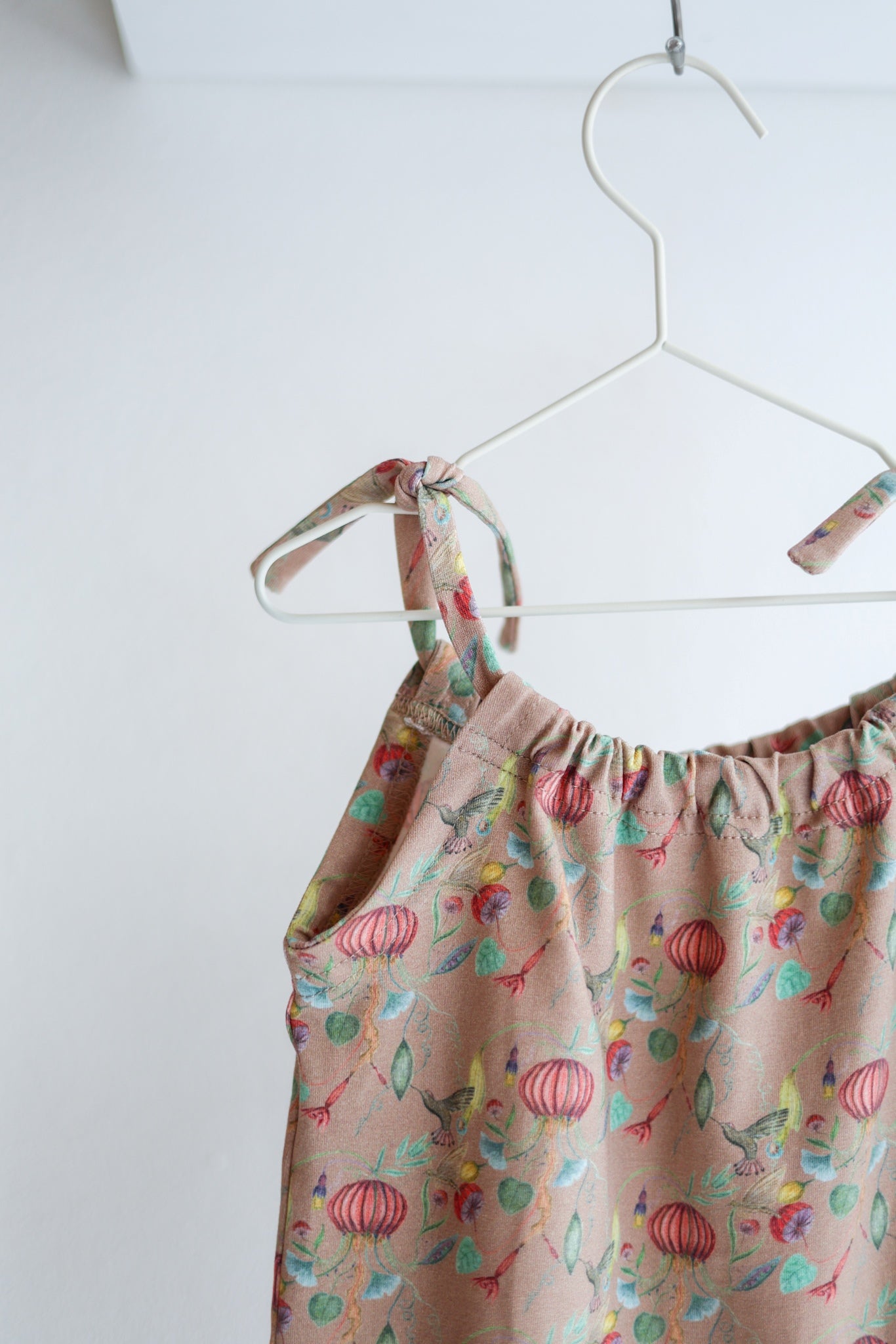 Babies organic cotton stretch jersey overall.