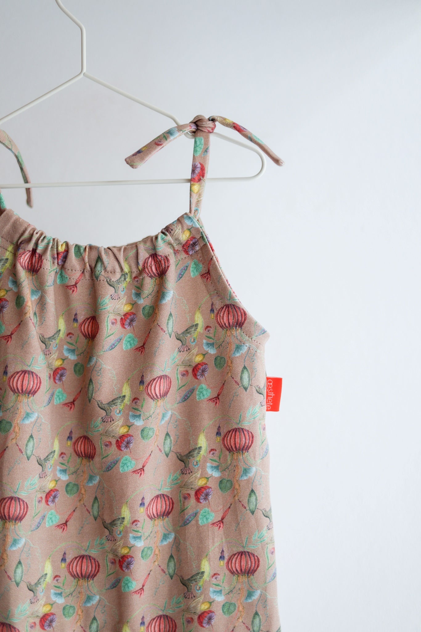Babies organic cotton stretch jersey overall.