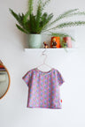 Organic cotton stretch jersey girls t-shirt.