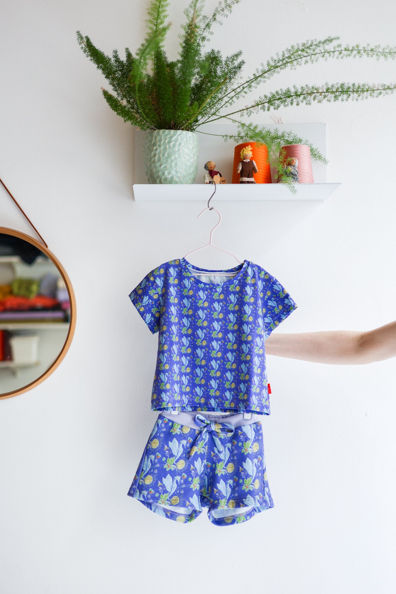 Organic cotton kids t-shirt and shorts.
