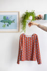 Kids organic cotton stretch jersey long sleve t-shirt.