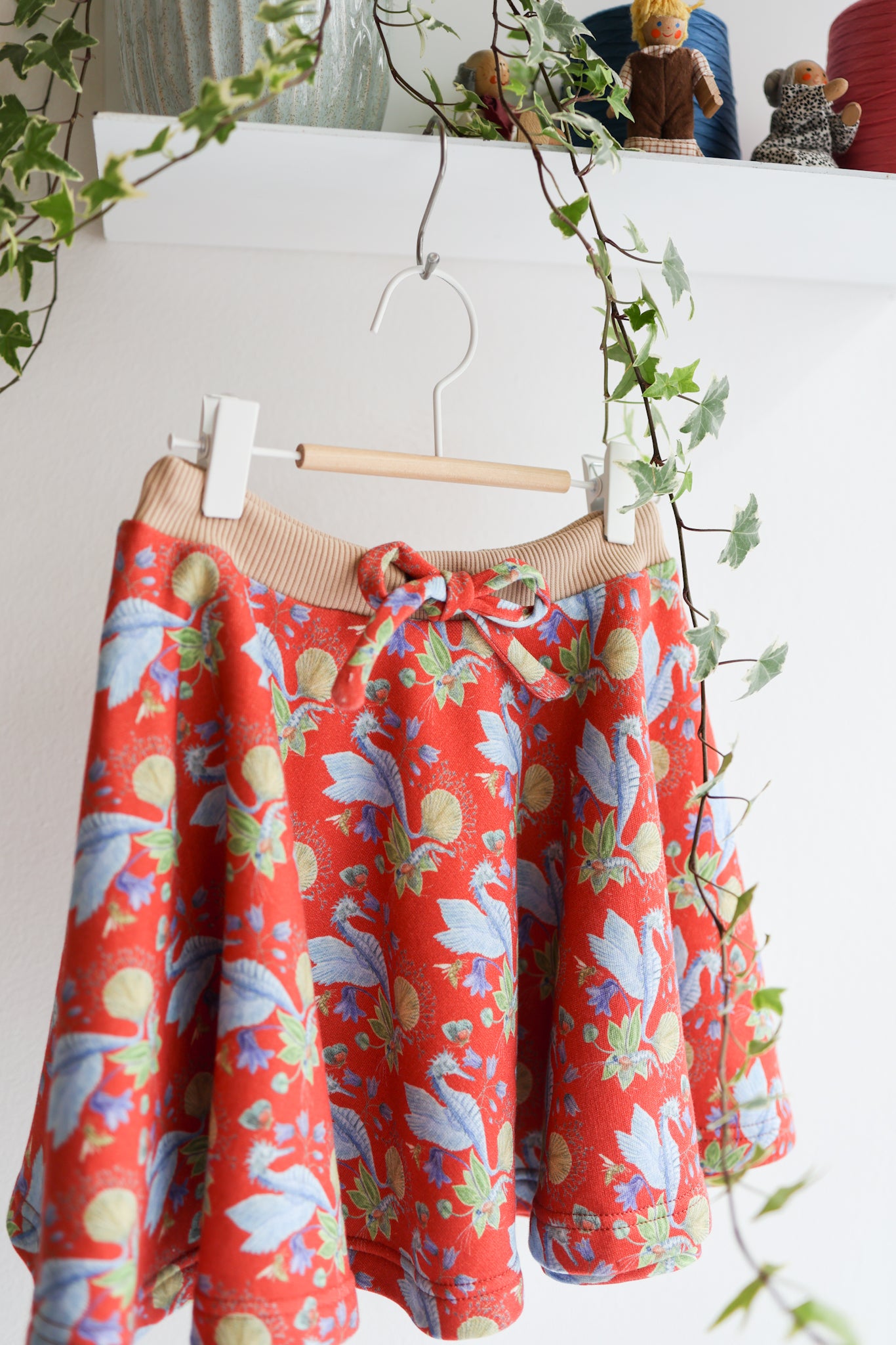 Kids organic cotton sweat flared skirt.