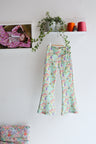 Kids organic cotton sweat bell bottom pants.