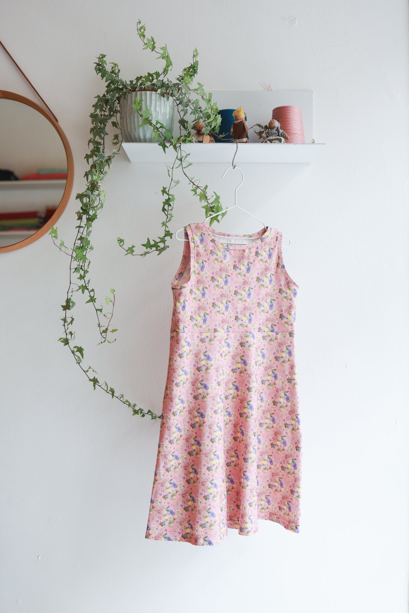 Kids organic cotton stretch jersey slip dress.
