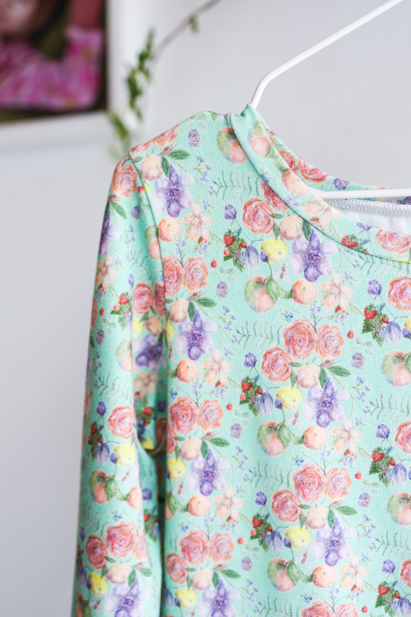 Kids long sleeve extra flared slip dress.