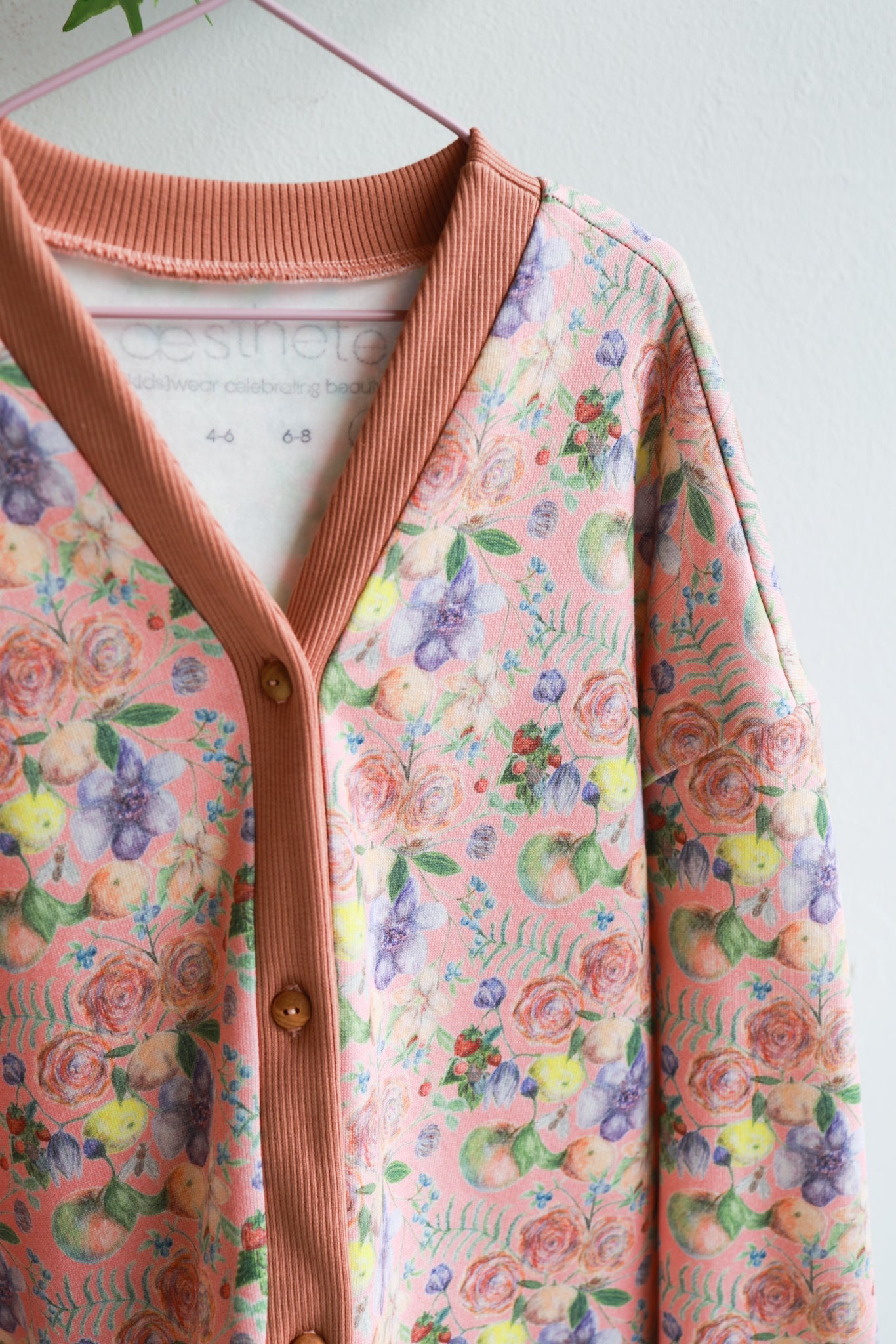 Kids organic cotton oversized cardigan.
