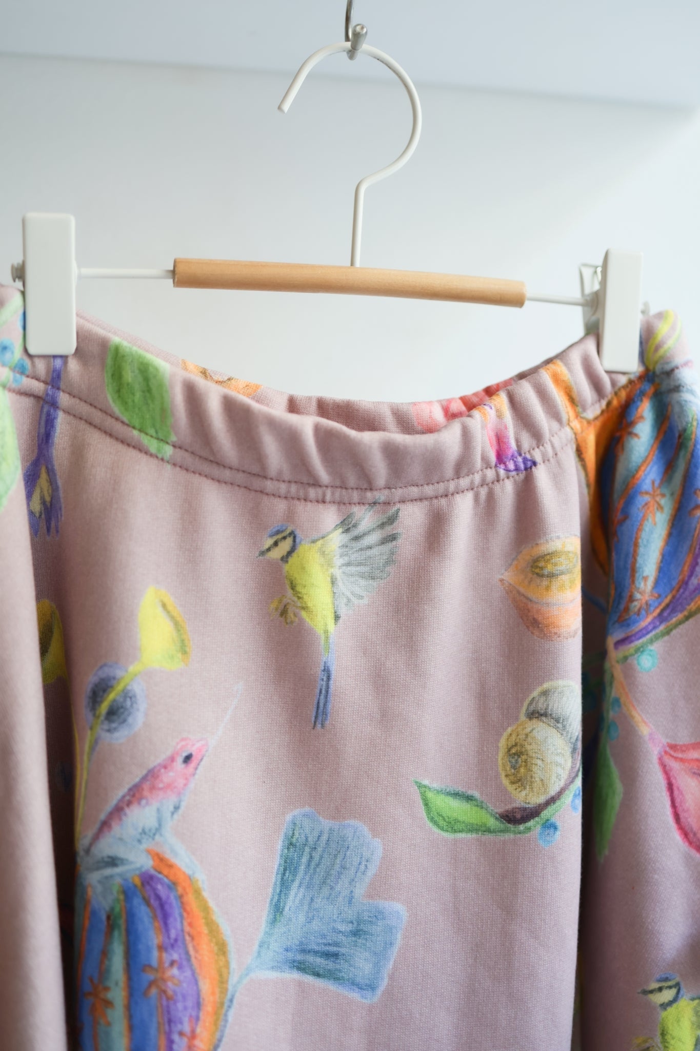 Kids organic cotton sweat flared skirt.