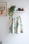 Kids organic cotton sweat flared skirt.