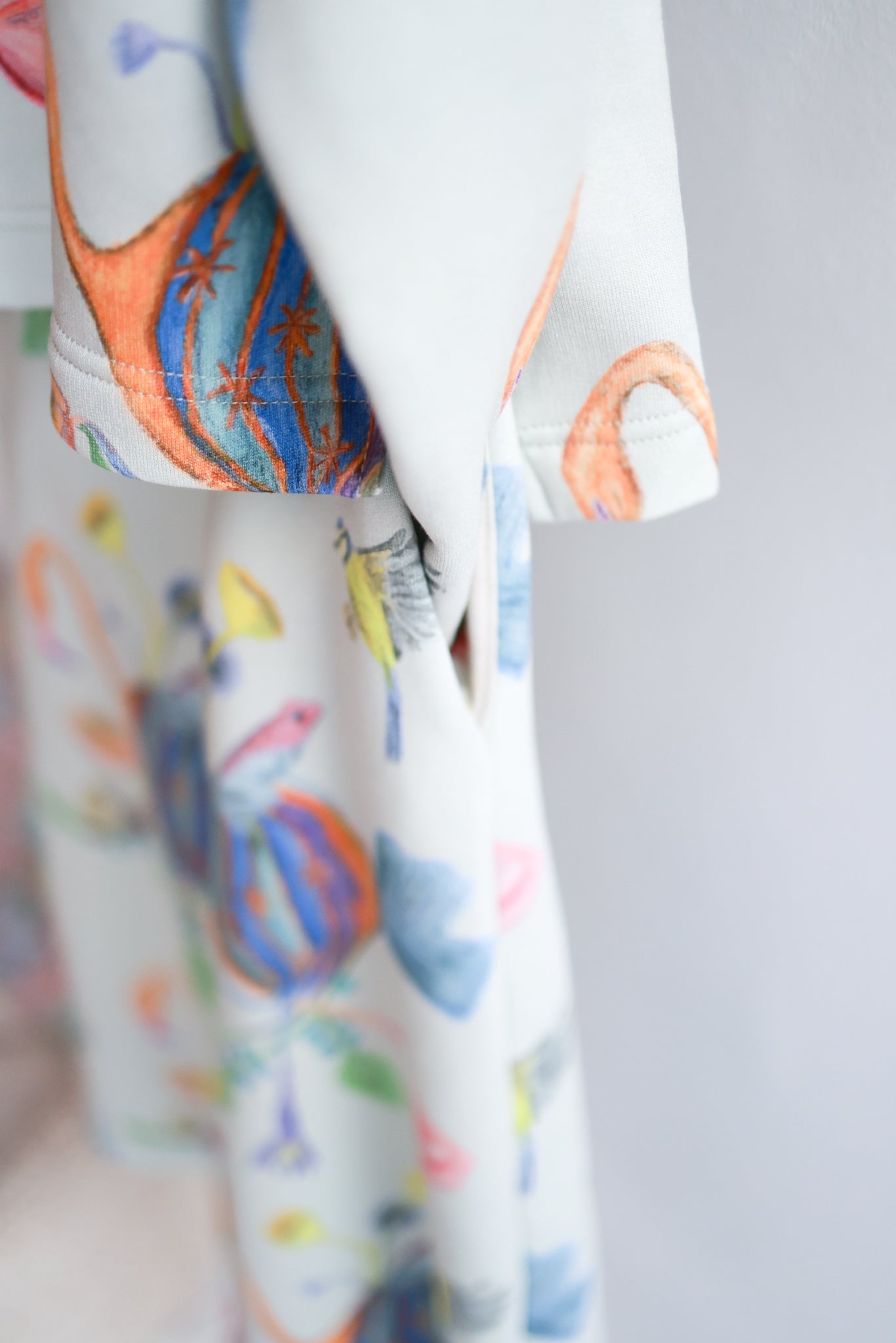 Kids organic cotton sweat flared skirt.