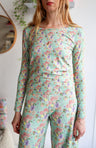 Organic cotton stretch jersey long sleeve women t-shirt.
