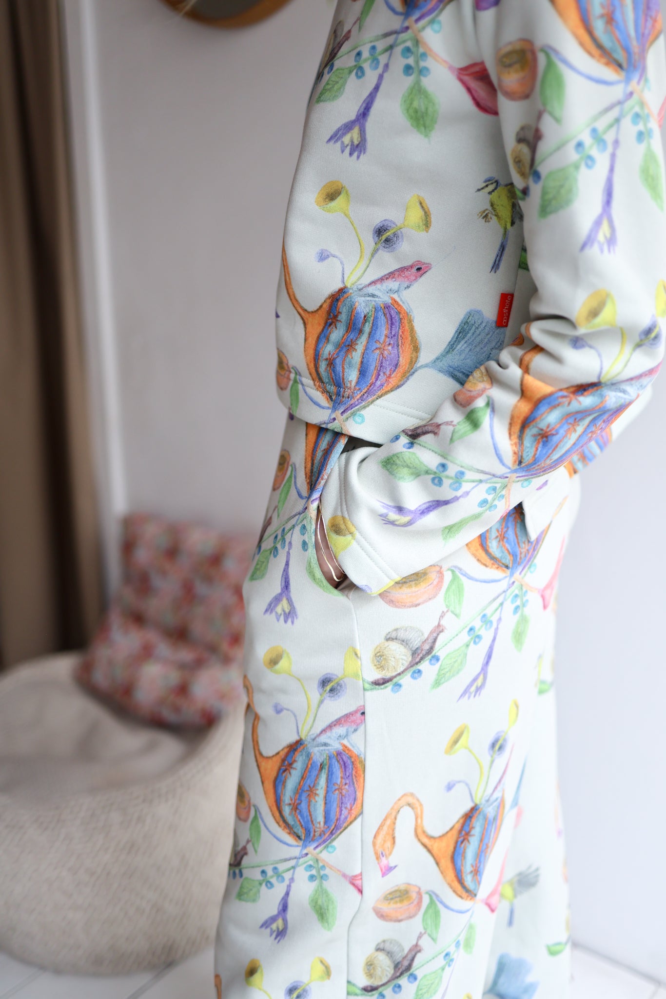 Women organic cotton sweat high waisted comfy pants.