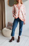 Women organic cotton sweat cardigan.