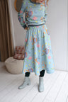 Women organic cotton sweat flared long skirt.