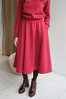 Women organic cotton sweat flared long skirt.