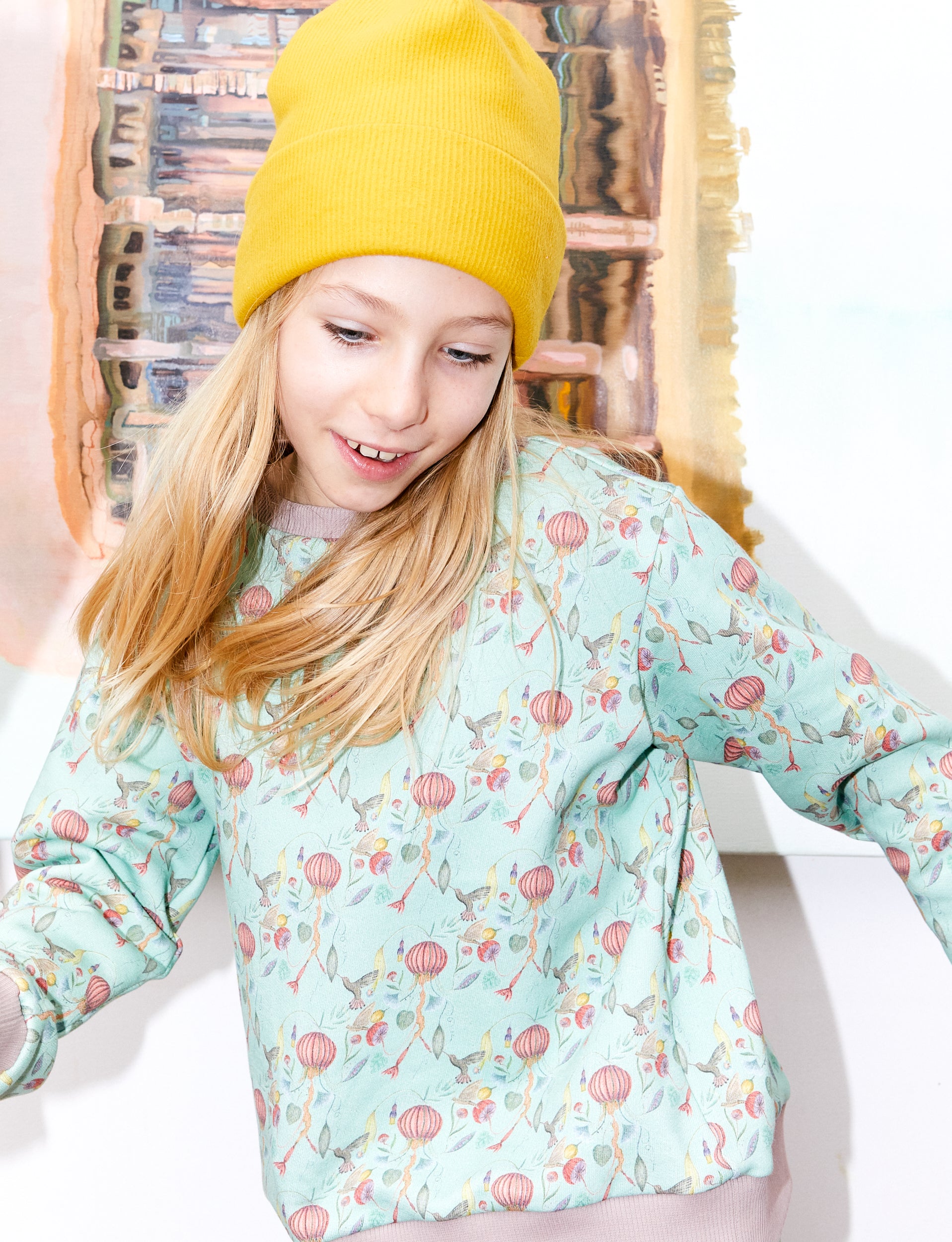 Girlish "Daydreamer" Sweatshirt | green ponds floral medusa