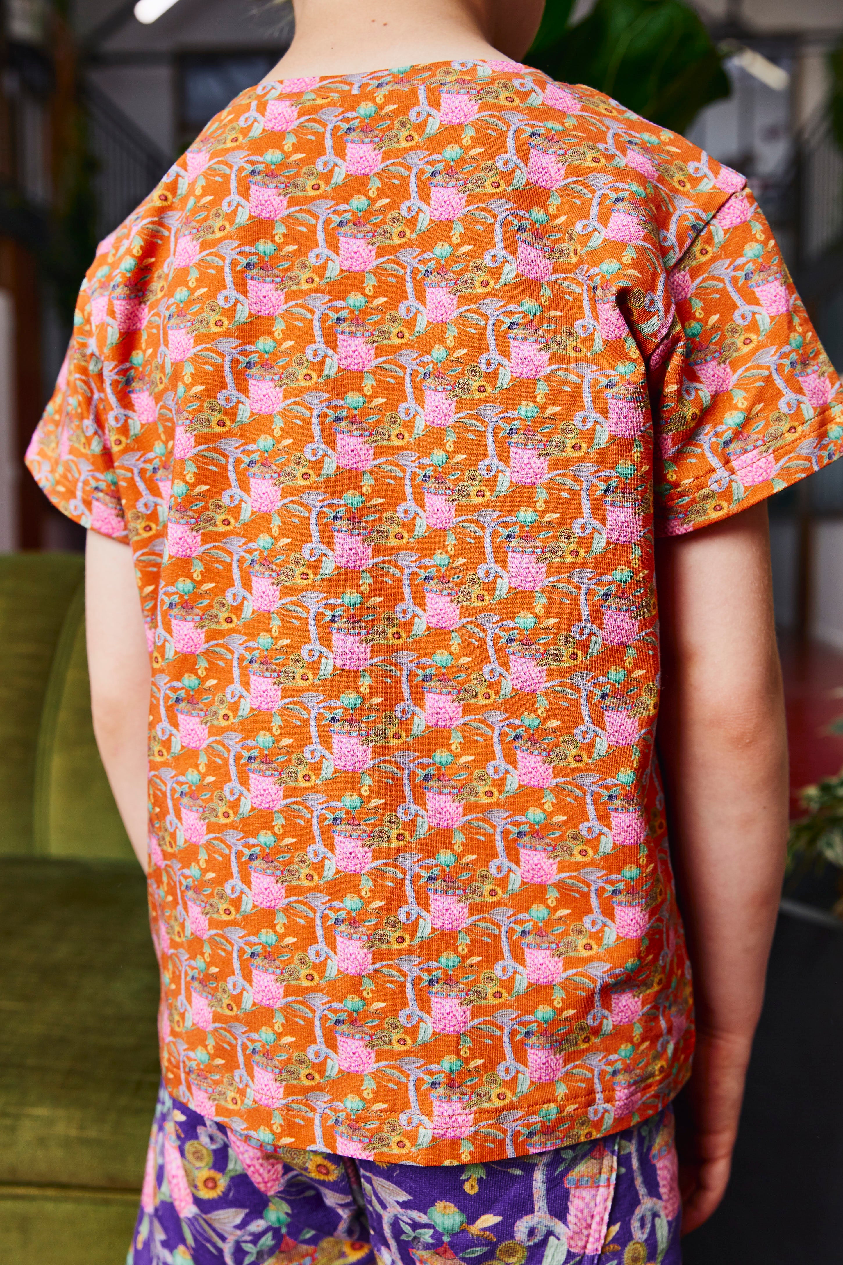 'Crazy Carousel' Boy's T-Shirt | french orange