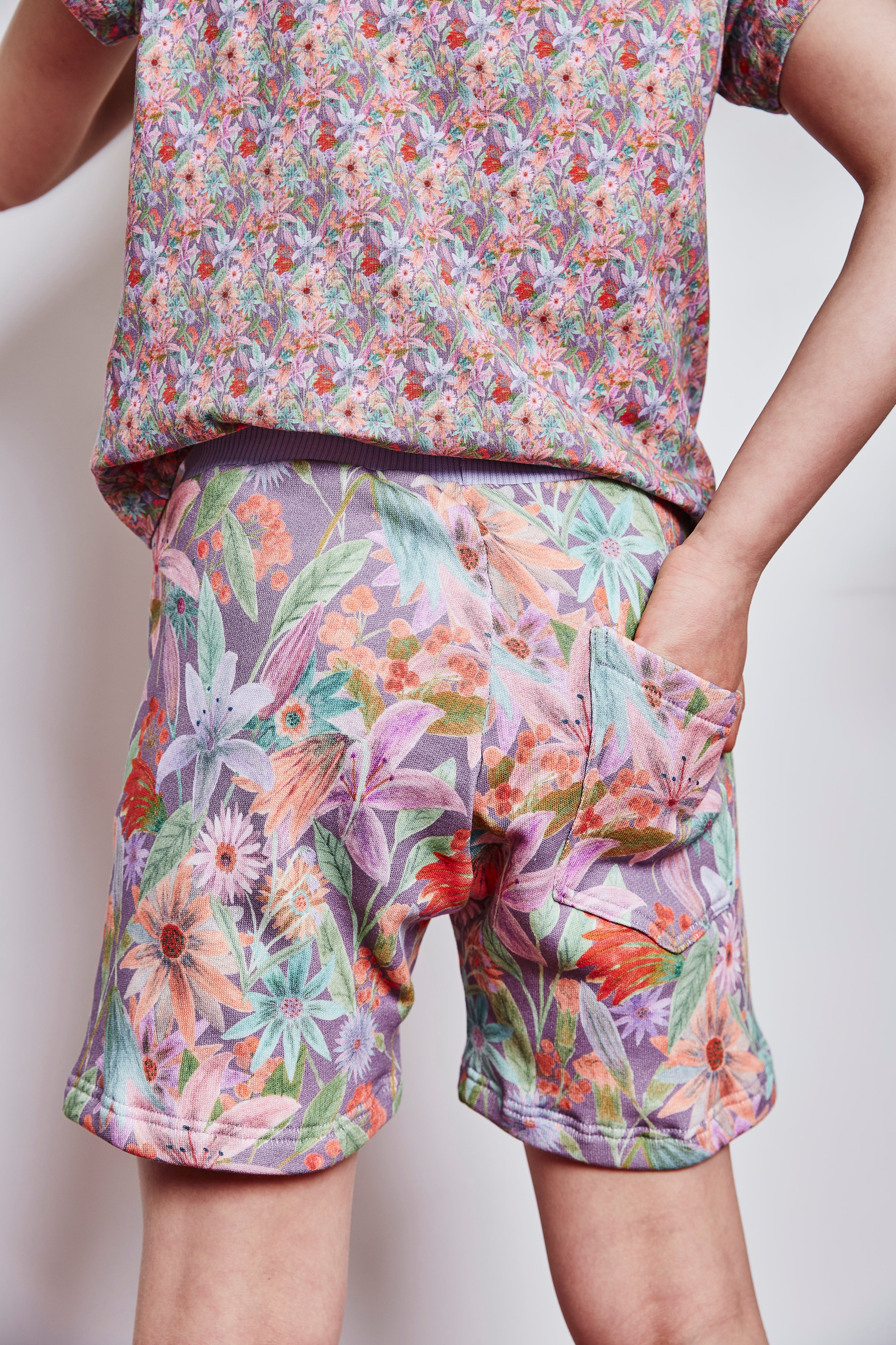 'Flower meadow' Shorts | lila