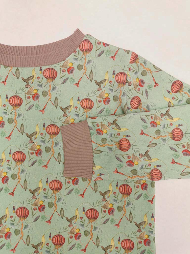 Girlish "Daydreamer" Sweatshirt | green ponds floral medusa
