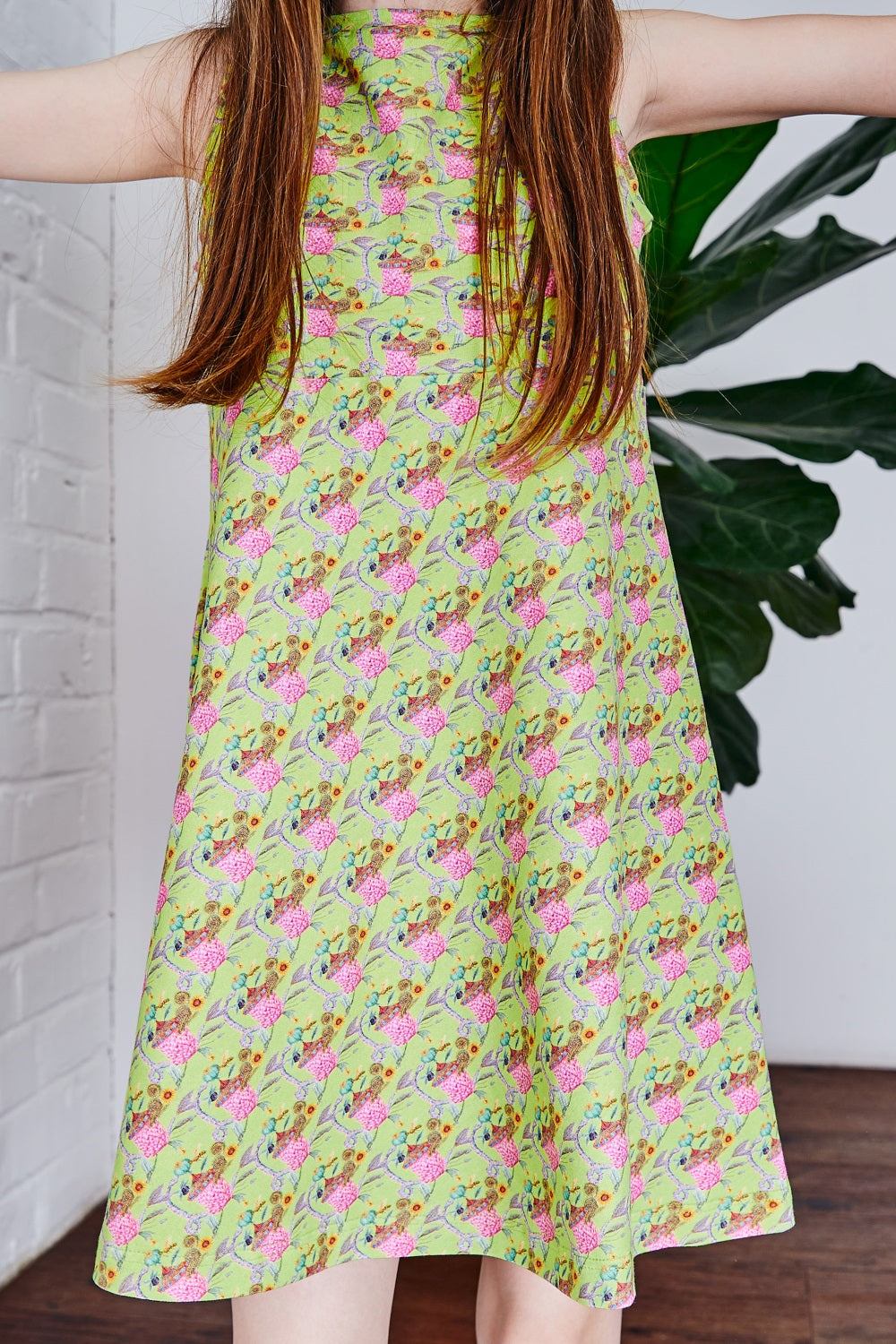 Kids organic cotton stretch jersey slip dress.