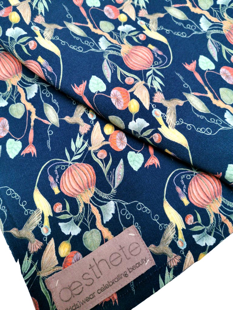 'Sweet dreams' Meduse baby blanket  | night blue