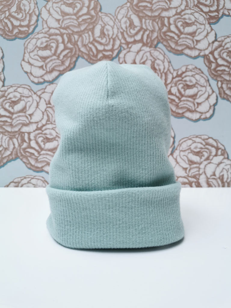"Dreaming Softly" organic cotton beanie by aesthete kidswear. Color: Spearmint.