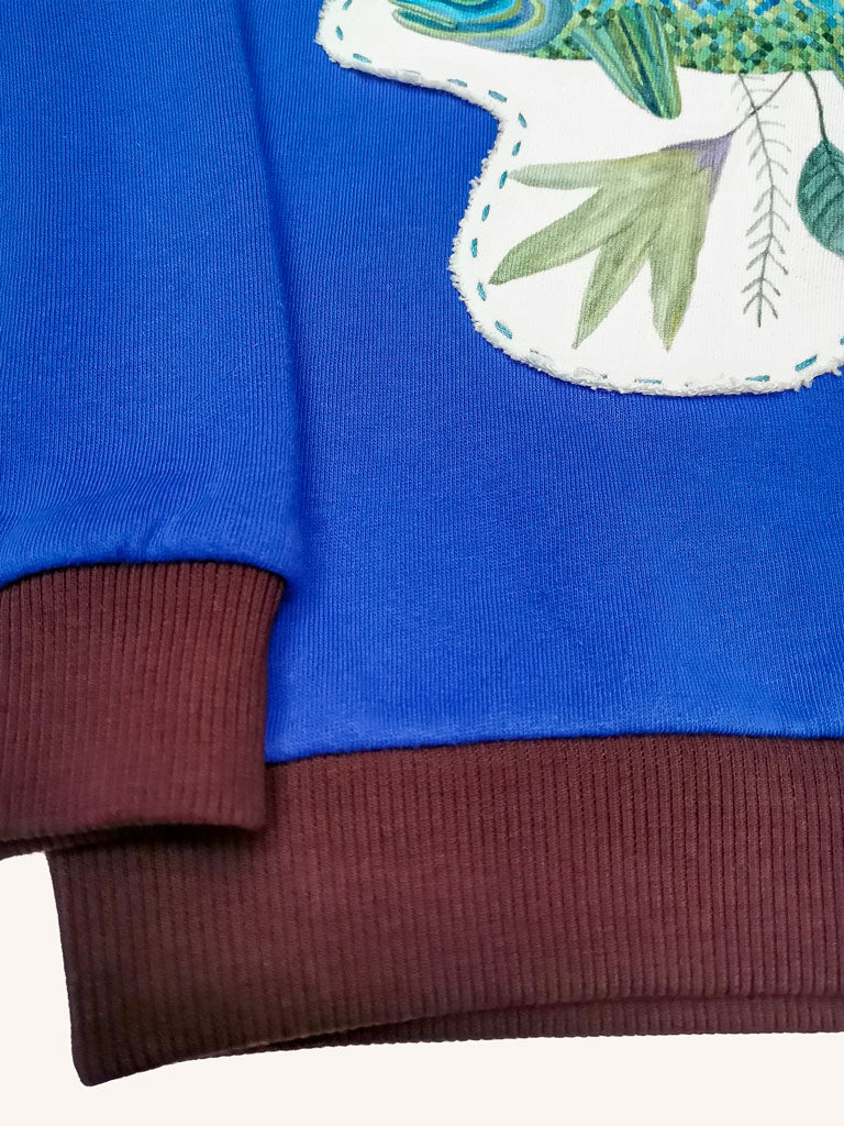 Vintage Basic "Dreaming Trout" Sweatshirt | ultramarine | 6-8y