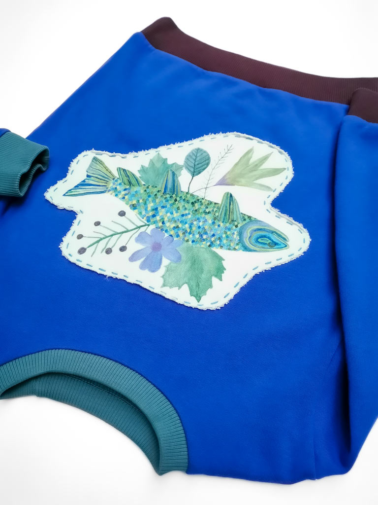 Vintage Basic "Dreaming Trout" Sweatshirt | ultramarine | 6-8y